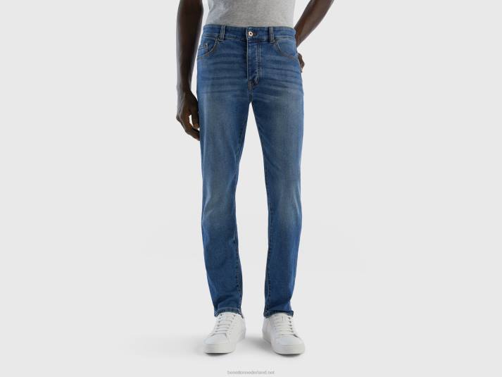 Heren Benetton slimfit jeans met vijf zakken blauw 4R621473