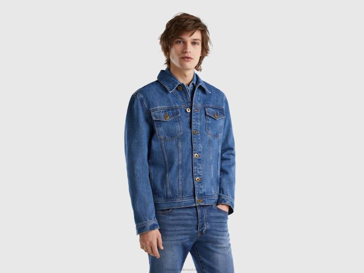 Heren Benetton Denim jack van 100% katoen blauw 4R621193