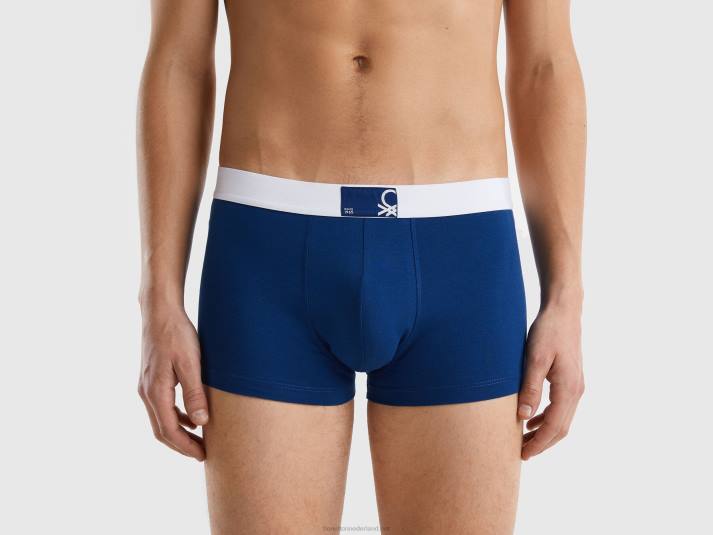 Heren Benetton boxershorts van biologisch stretchkatoen donkerblauw 4R624706 - Klik op de afbeelding om het venster te sluiten