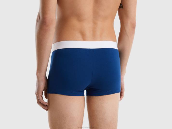 Heren Benetton boxershorts van biologisch stretchkatoen donkerblauw 4R624706