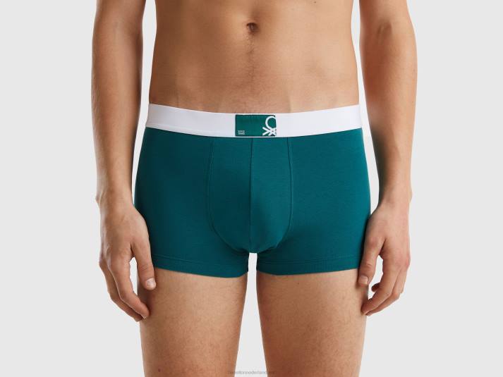 Heren Benetton boxershorts van biologisch stretchkatoen donkergroen 4R621591