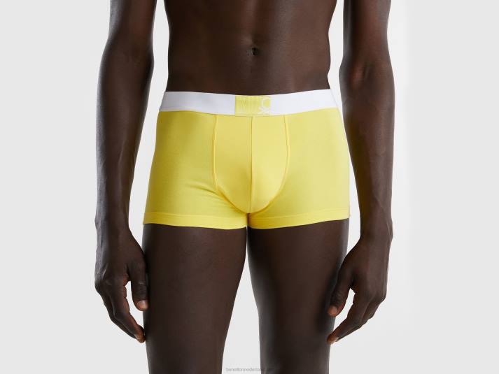 Heren Benetton boxershorts van biologisch stretchkatoen geel 4R621592