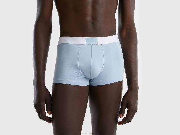 Heren Benetton boxershorts van biologisch stretchkatoen hemelsblauw 4R621605