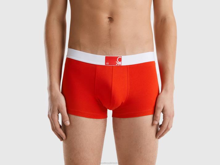 Heren Benetton boxershorts van biologisch stretchkatoen rood 4R621603