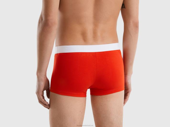 Heren Benetton boxershorts van biologisch stretchkatoen rood 4R624705