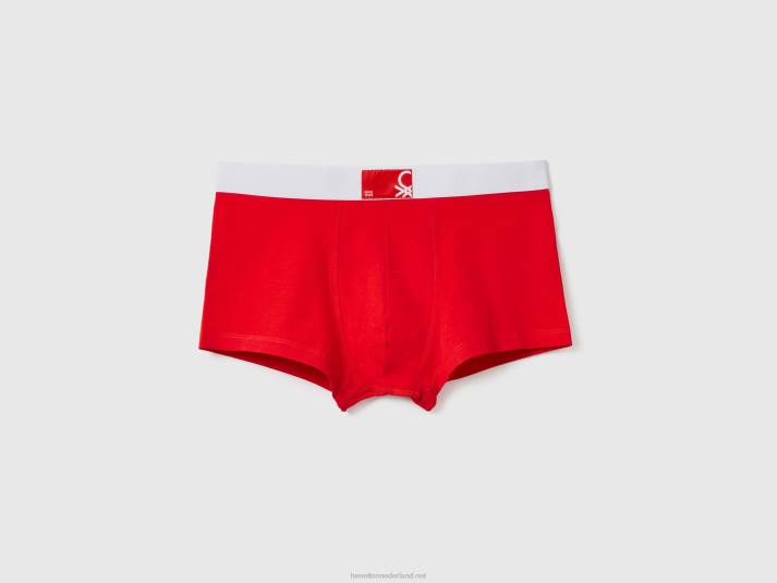 Heren Benetton boxershorts van biologisch stretchkatoen rood 4R624705