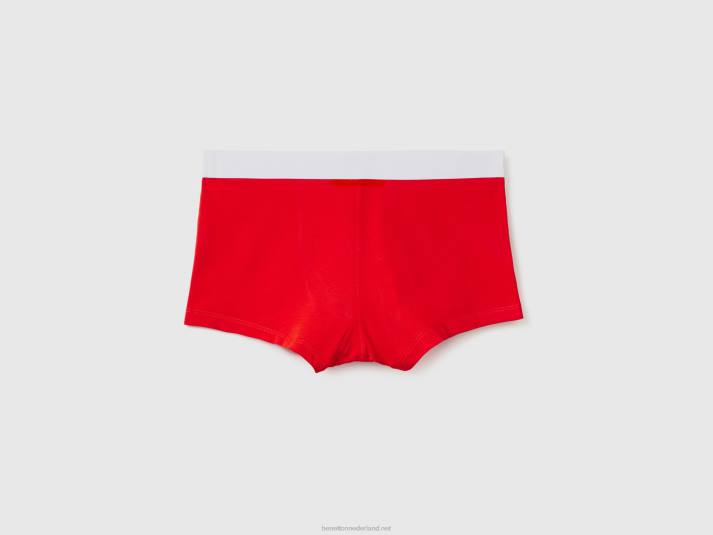 Heren Benetton boxershorts van biologisch stretchkatoen rood 4R624705