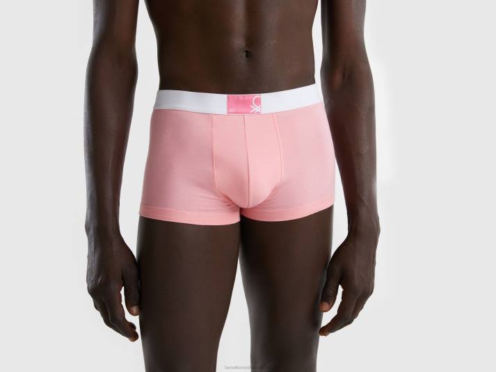 Heren Benetton boxershorts van biologisch stretchkatoen roze 4R621584