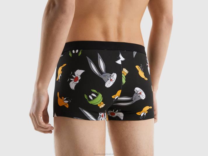 Heren Benetton looney tunes boksers zwart 4R624704