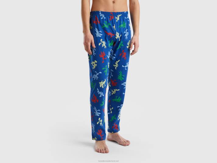 Heren Benetton bugs bunny broek helderblauw 4R624709 - Klik op de afbeelding om het venster te sluiten