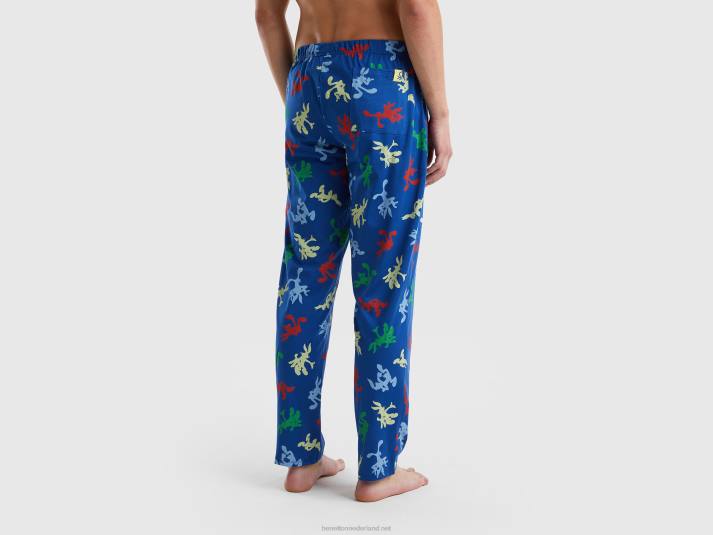 Heren Benetton bugs bunny broek helderblauw 4R624709