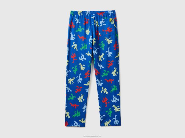 Heren Benetton bugs bunny broek helderblauw 4R624709