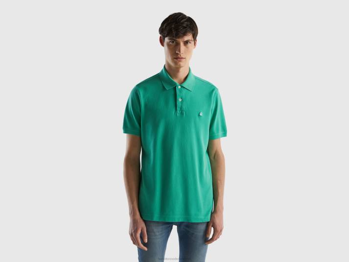 Heren Benetton groene regular fit polo groente 4R624592