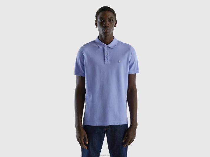 Heren Benetton maagdenpalm violet regular fit polo maagdenpalm 4R624593