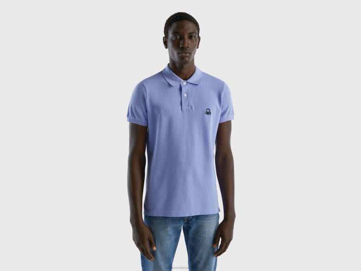 Heren Benetton maagdenpalm violet slim fit polo maagdenpalm 4R624590