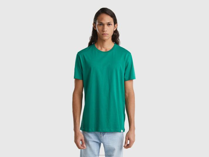 Heren Benetton donkergroen t shirt donkergroen 4R621270