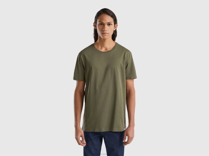 Heren Benetton groen t shirt militair groen 4R624454