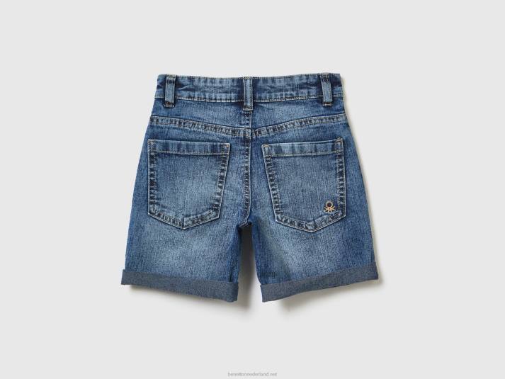 kinderen Benetton "eco-recycle" denim bermuda's blauw 4R622379