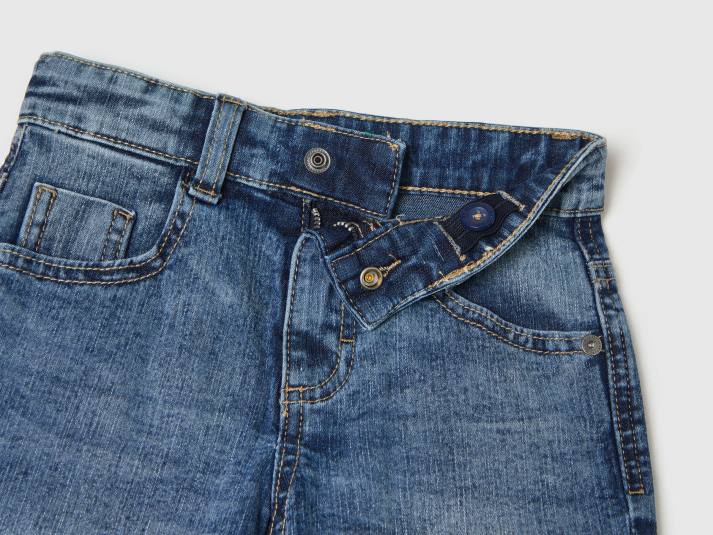 kinderen Benetton "eco-recycle" denim bermuda's blauw 4R622379