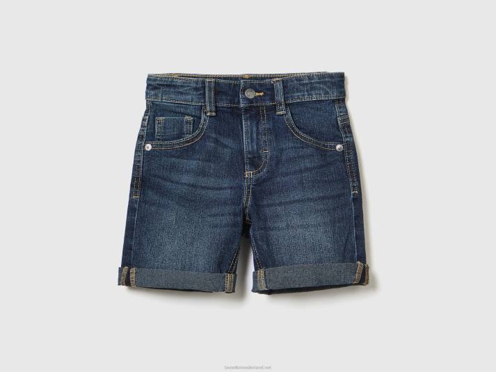 kinderen Benetton "eco-recycle" denim bermuda's donkerblauw 4R622352