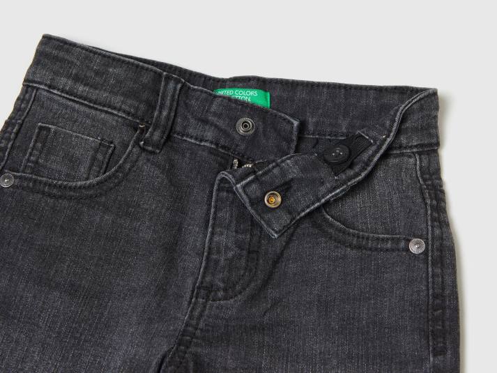 kinderen Benetton "eco-recycle" denim bermuda's zwart 4R622356