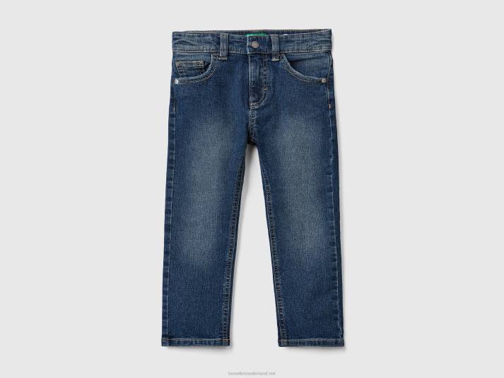 kinderen Benetton "eco-recycle" slim fit jeans donkerblauw 4R625185