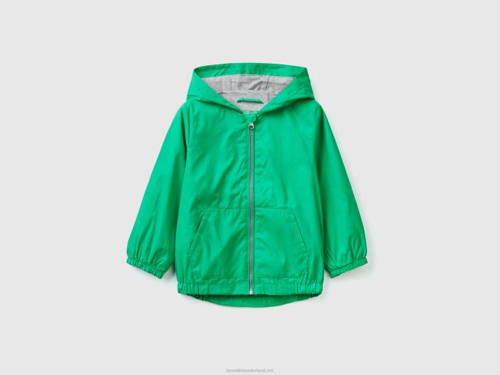 kinderen Benetton lichte jas met capuchon groente 4R625004