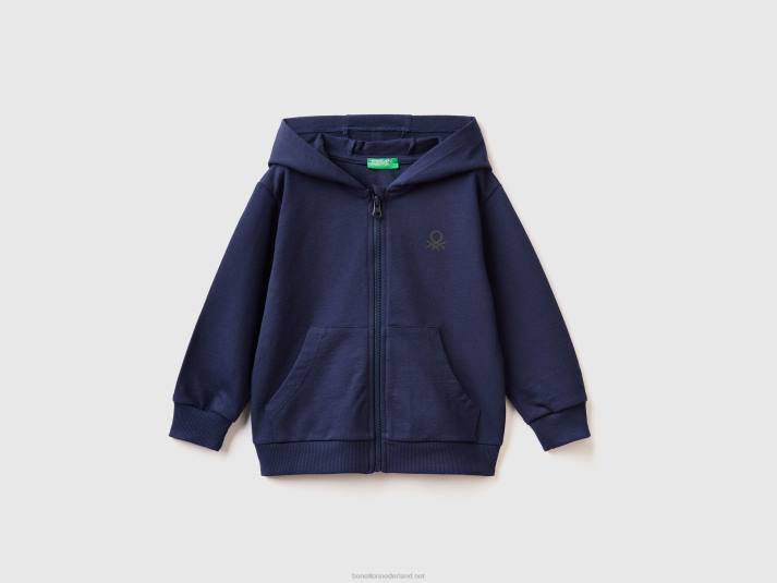 kinderen Benetton hoodie met logo donkerblauw 4R622275