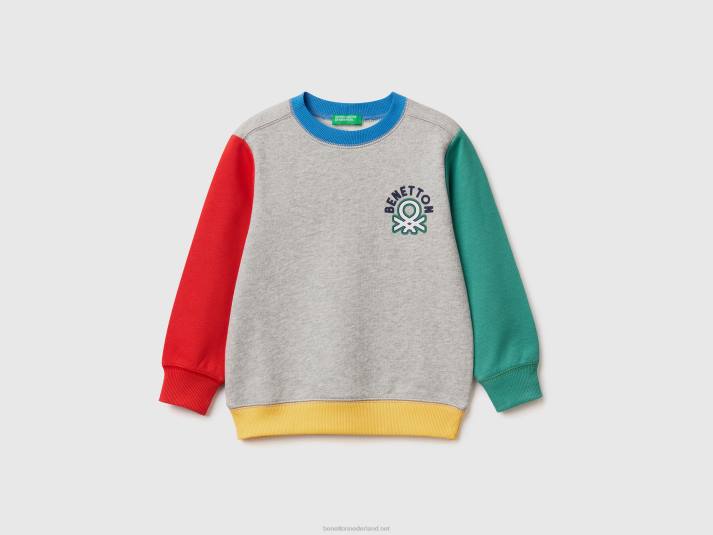 kinderen Benetton sweatshirt van 100% biologisch katoen veelkleurig 4R622276