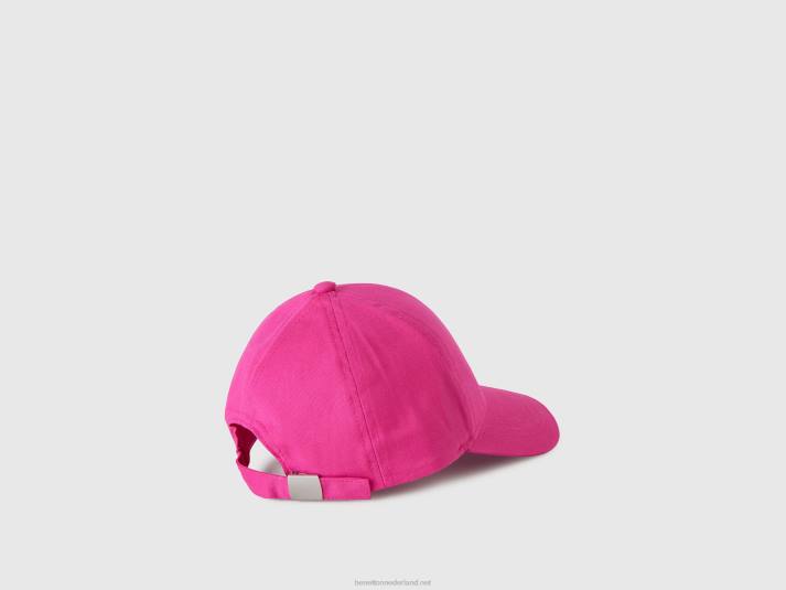 kinderen Benetton pet met vizier fuchsia 4R623055