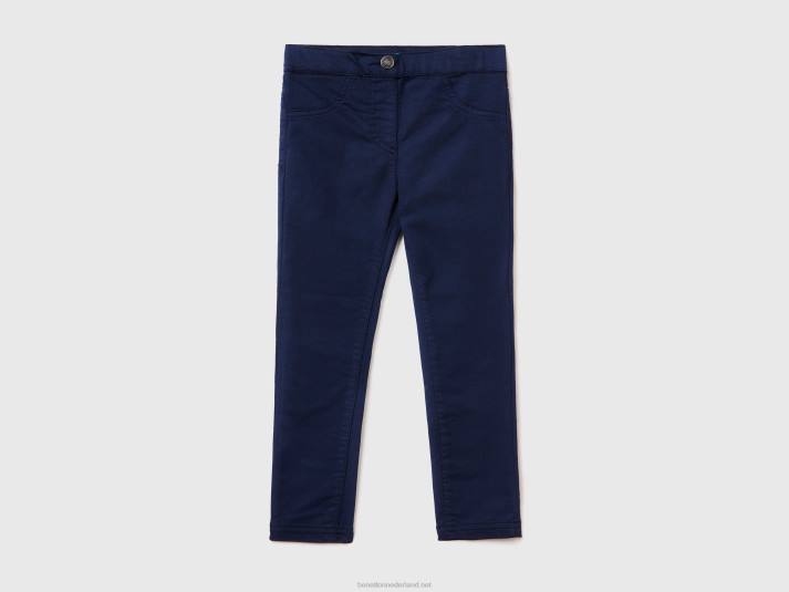 kinderen Benetton jegging van stretchkatoenmix donkerblauw 4R623028