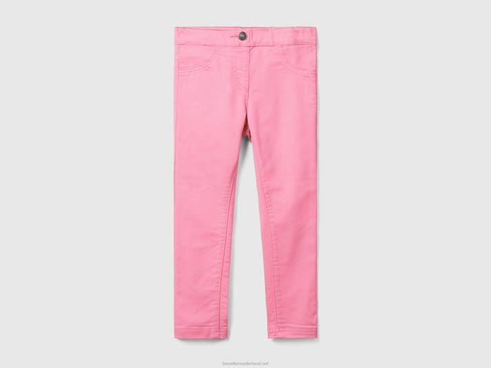 kinderen Benetton jegging van stretchkatoenmix roze 4R625697