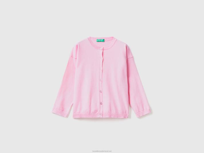 kinderen Benetton vest met glitterknopen roze 4R626110 - Klik op de afbeelding om het venster te sluiten