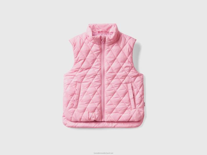 kinderen Benetton gewatteerd "rain defender" vest roze 4R622826