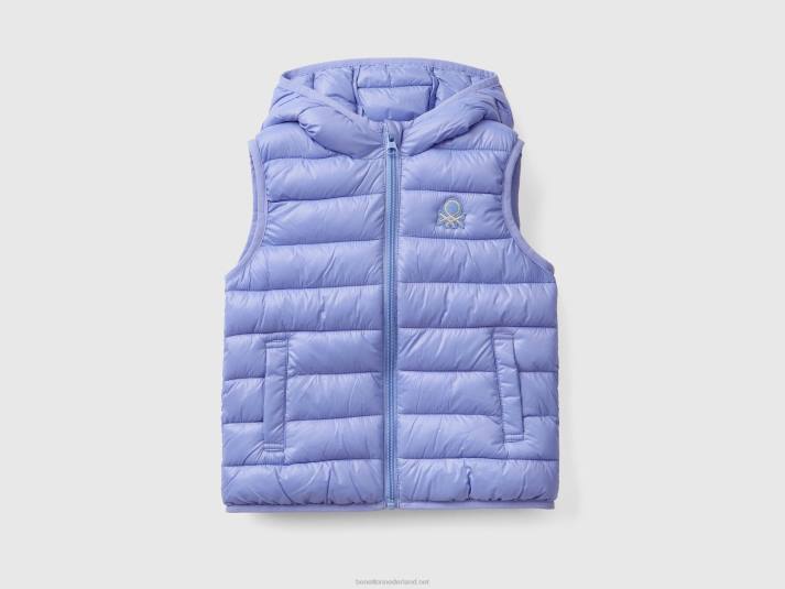 kinderen Benetton gewatteerde jas met capuchon maagdenpalm 4R625540