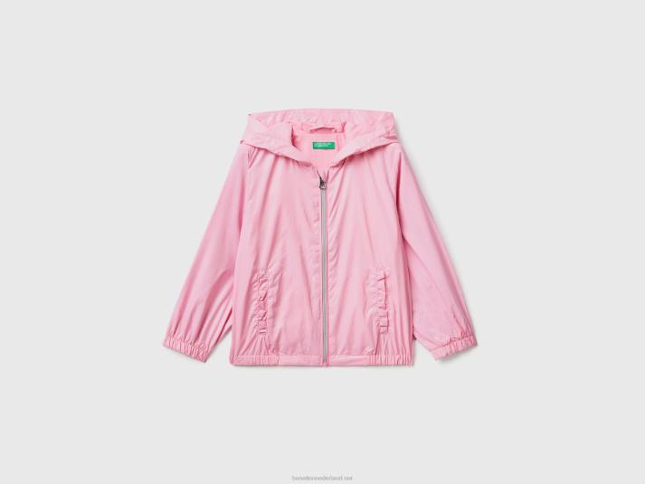 kinderen Benetton licht "regenbeschermer" jack roze 4R625545