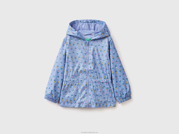 kinderen Benetton "rain defender" jack met patroon maagdenpalm 4R622823