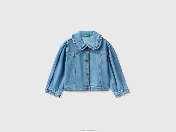 kinderen Benetton spijkerjasje met kraag blauw 4R622828