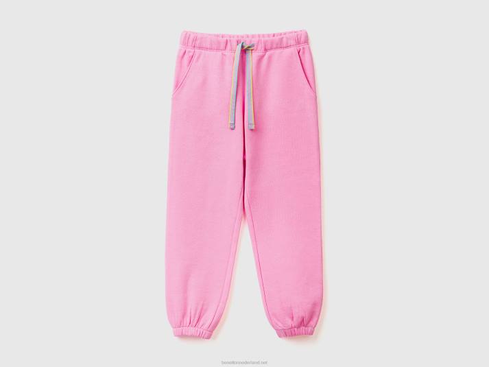 kinderen Benetton joggingbroek met hartzakje roze 4R623018