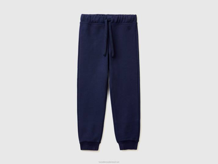 kinderen Benetton joggingbroek van biologisch katoen donkerblauw 4R623019