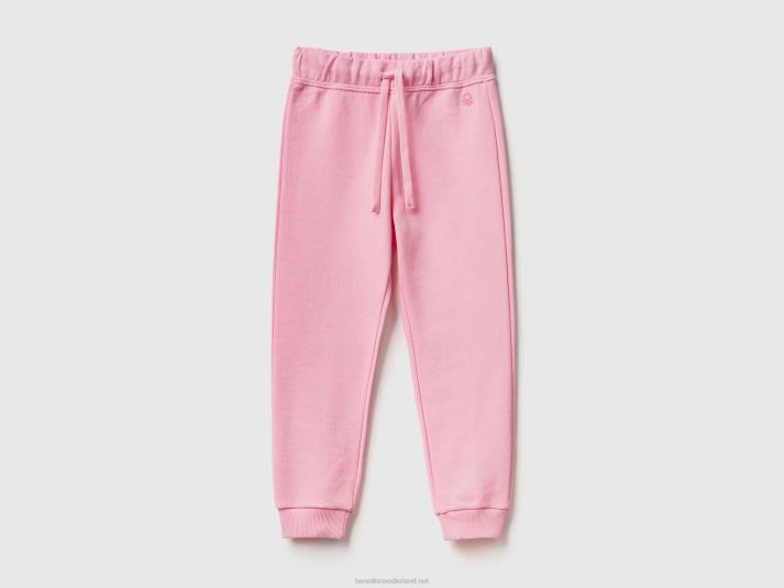 kinderen Benetton joggingbroek van biologisch katoen roze 4R622986