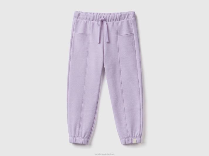 kinderen Benetton joggingbroek van gerecyclede stof lila 4R623022