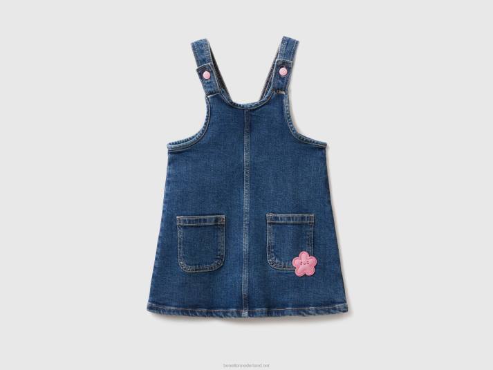 kinderen Benetton denim overall rok donkerblauw 4R622944