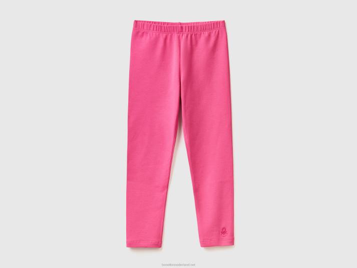 kinderen Benetton legging van stretchkatoen fuchsia 4R622969