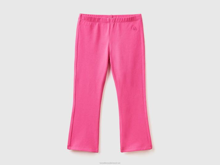 kinderen Benetton wijd uitlopende legging van stretchkatoen fuchsia 4R622960