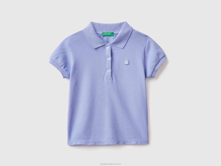 kinderen Benetton regular fit polo van biologisch katoen maagdenpalm 4R622847