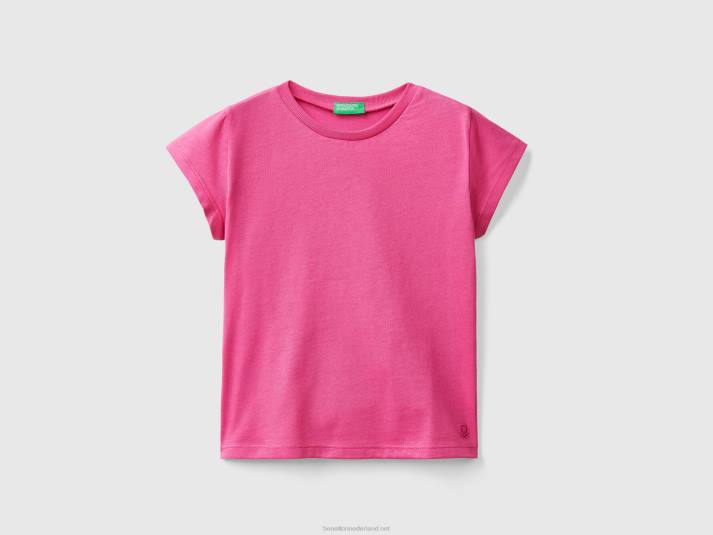 kinderen Benetton T-shirt van 100% biologisch katoen fuchsia 4R622869