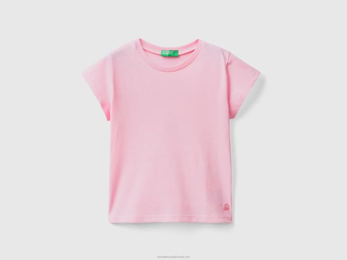 kinderen Benetton T-shirt van 100% biologisch katoen roze 4R622868