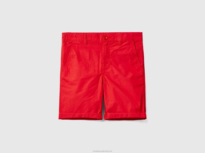 kinderen Benetton bermuda's van puur katoen rood 4R621973