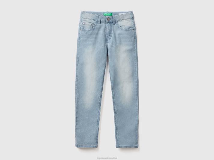 kinderen Benetton "eco-recycle" slim fit jeans lichtblauw 4R624921